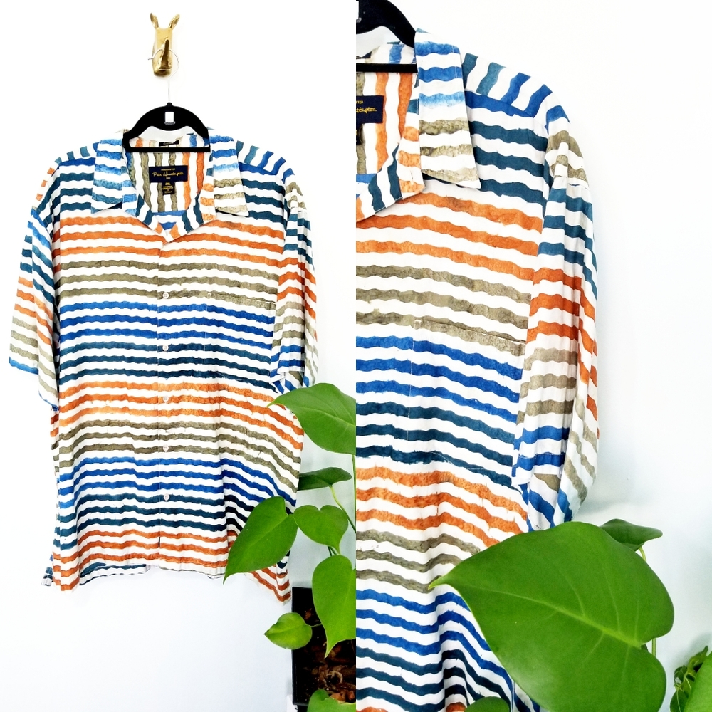 Pete Huntington》Handcrafted Batik Hawaiian Shirt